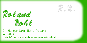 roland mohl business card